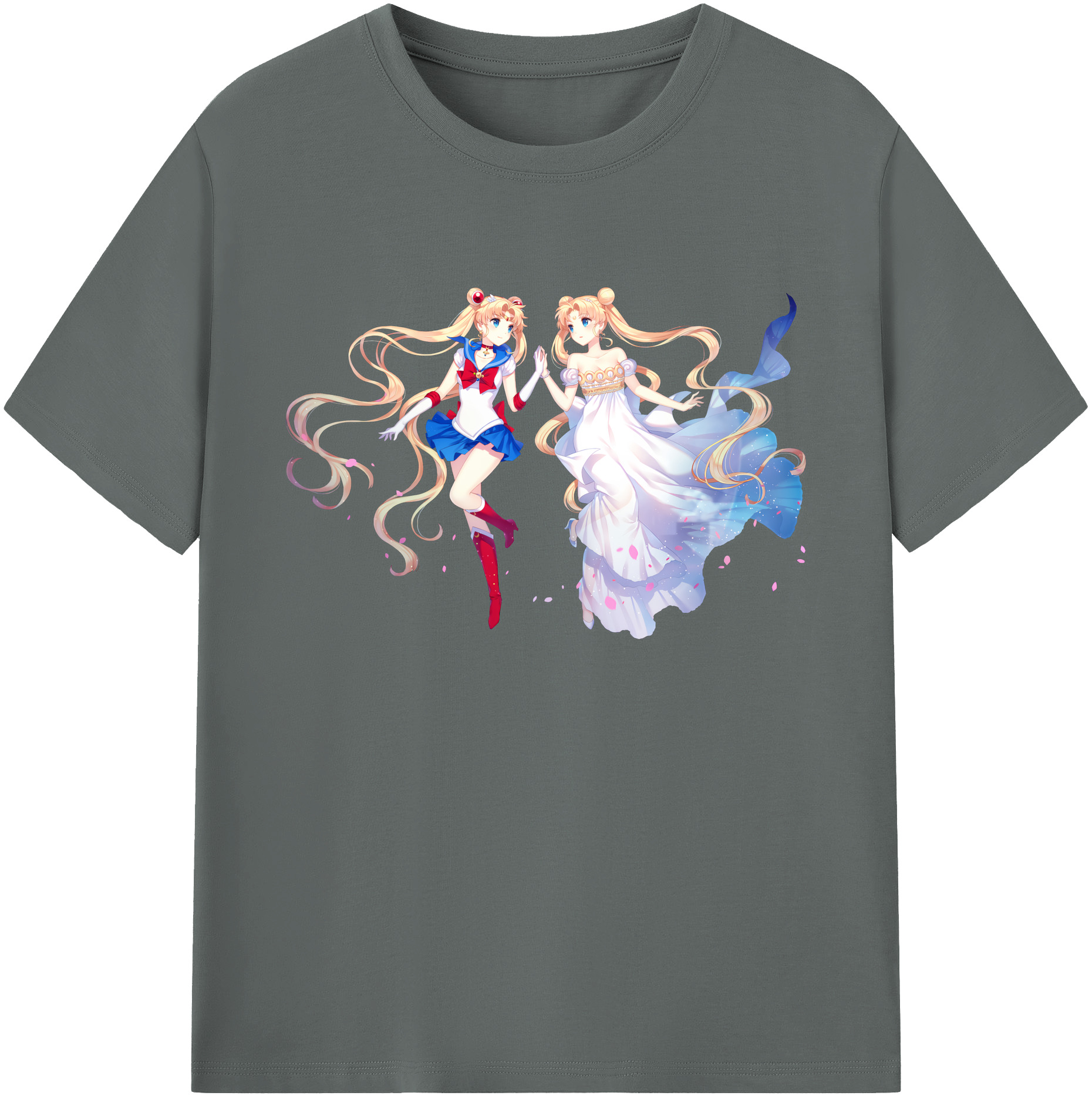 （画像用） 美少女戦士セーラームーン 月野 うさぎ つきの うさぎ Sailor Moon Tsukino Usagi 綿100％ メンズ半袖Tシャツ｜肌触りやわらか＆通気性